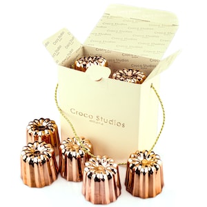 Canneles Molds, Canele Mold, Pastry Molds In Traditional Size For Crispy Outside, Tender Inside Cakes. Tinned Professional Molds 2.25 inch