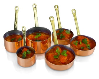 Versatile Copper Saucier Pan for Culinary Masters. Professional-Grade, Perfect for Sauces an Elegant Dish Presentation, French Graduated Pan