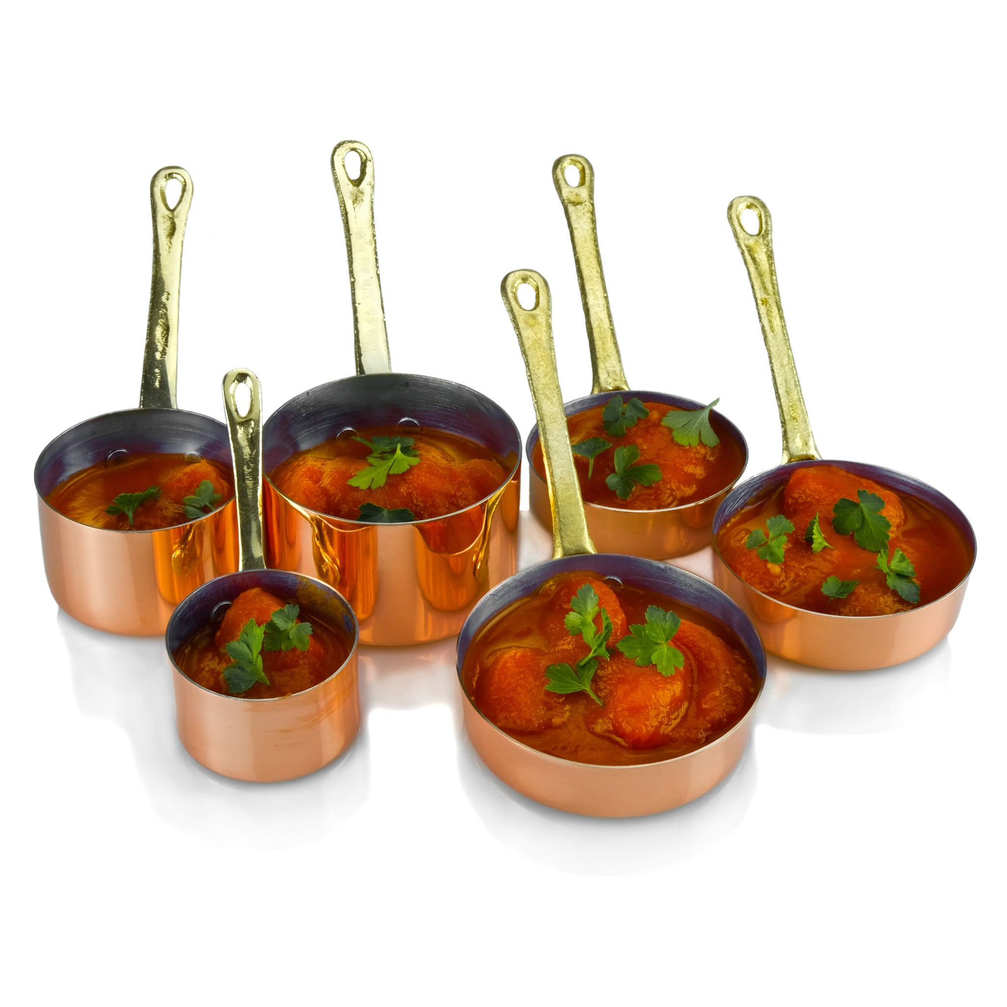 Vielseitige Kupfer Saucier Pfanne für Kochmeister. Professionelle Qualität, perfekt für Saucen, Dips und Gericht Präsentation, große abgestufte Pfanne.