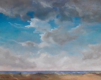 Fonkelnieuw Origineel acryl landschapsschilderkunst wolken over velden | Etsy RA-72