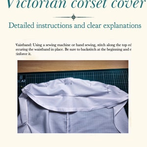 Victorian Corset Cover EU 32-46 PDF Sewing Pattern Instant Download A4, US Letter 2 Versions historical corset cover image 8