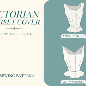 Victorian Corset Cover EU 32-46 PDF Sewing Pattern Instant Download A4, US Letter 2 Versions historical corset cover image 5