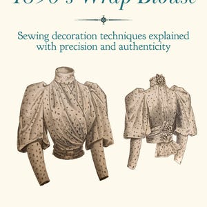 Victorian wrap blouse sewing pattern pdf: sizes xxs-xxl (eu 32-44, us 0-12) | Print-at-Home | US letter | A4