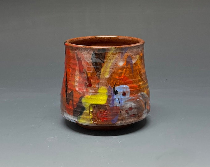 Earthenware Cup with Underglaze Painting