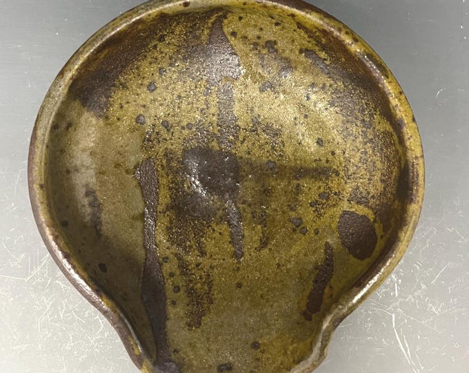 Wood Fired Salt Glazed Stoneware Spoon Rest