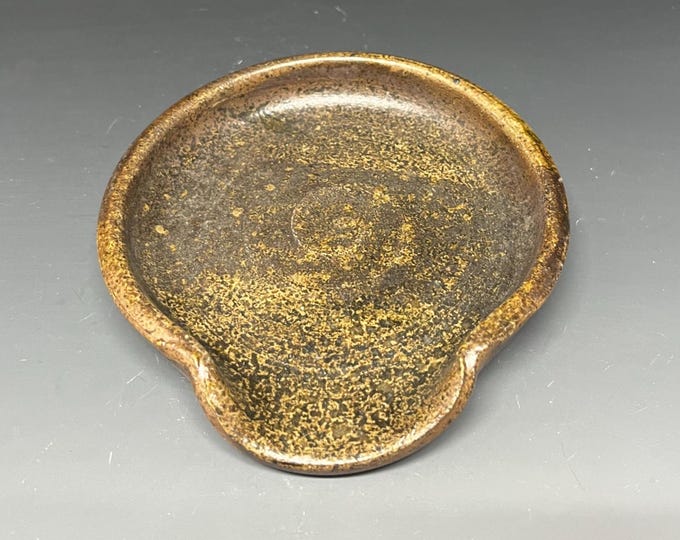 Wood Fired Slt Glazed Stoneware Spoon Rest