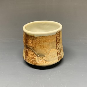 Wood Fired Salt Glazed Chawan with Celtic Knot Pattern