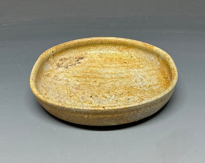 Wheel Thrown Wood Fired Salt Glazed Stoneware Soap Dish