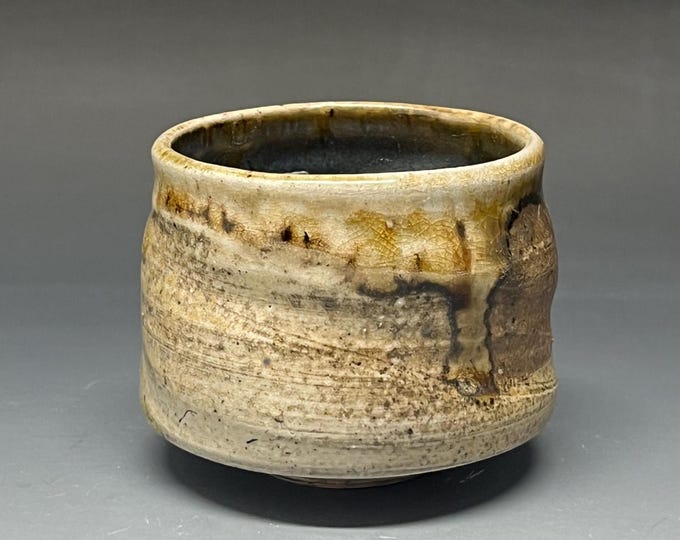Wood Fired Wheel Thrown Stoneware Tea Cup