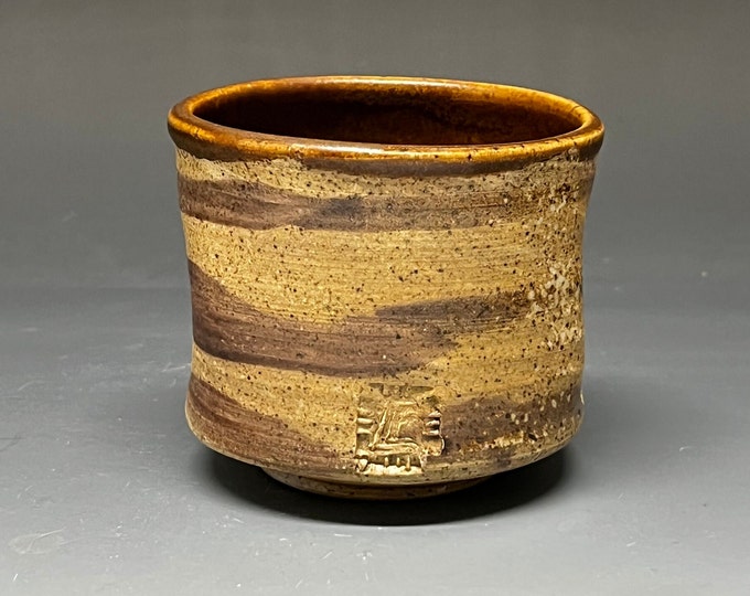 Handmade Wood Fired Salt Glazed Knoxville Iowa Speedway slip designed Cup