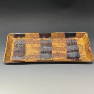 Wood Fired Salt Glazed Sea Shell and DuQuoin, Illinois Race Track Clay slip decoration