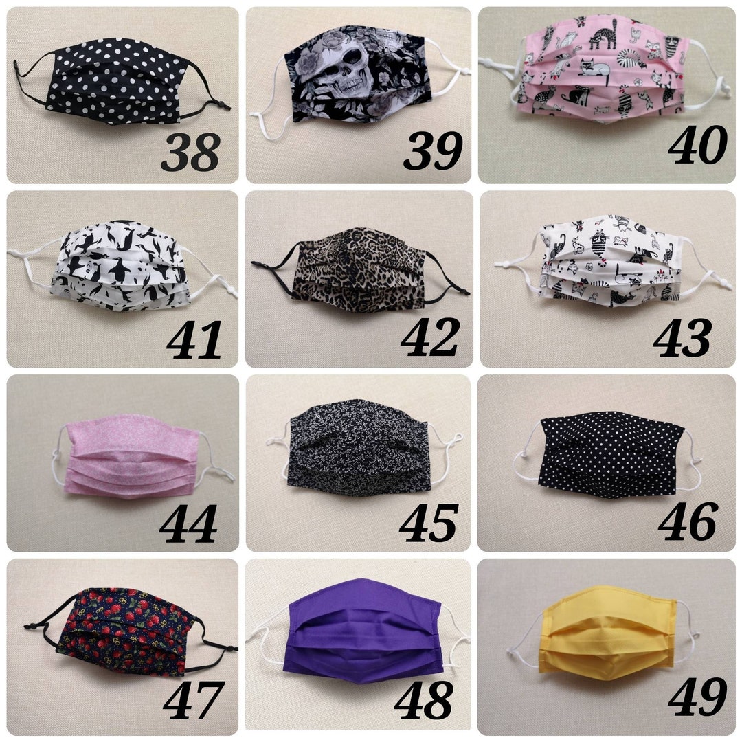 Pleated Face Mask With Nose Wire UK , Reusable Face Mask, Face Mask for