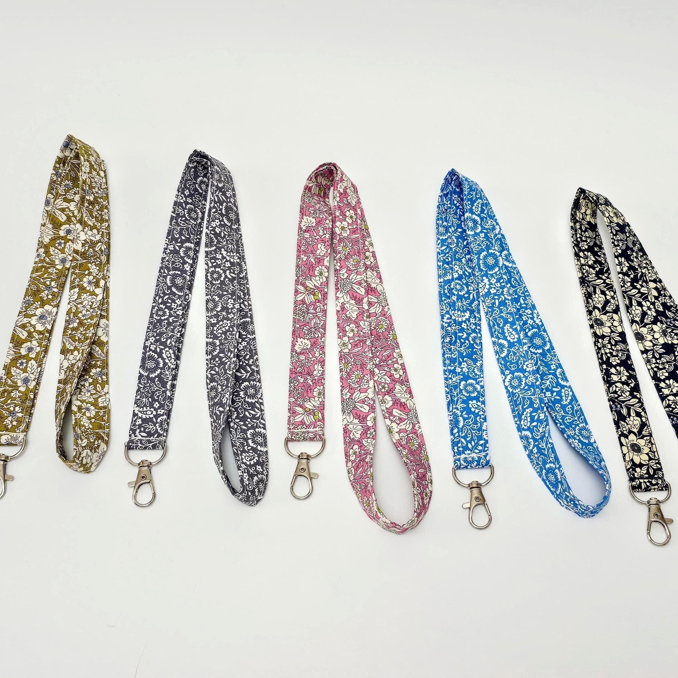 Handmade Floral Cotton Lanyard, Teacher Gift,Christmas Gift