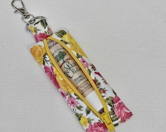Floral Christmas gift  Lip balm holder Lanyard accessory
