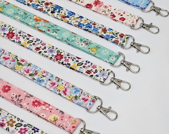 lanyard, Floral cotton neck strap, Work accessory, Teacher gift