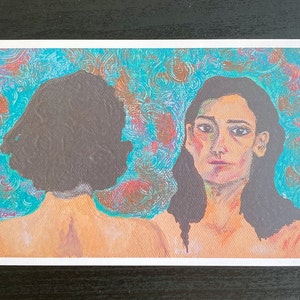 Fleabag Postcard - Stepmother's Sisters Painting of Fleabag and Claire