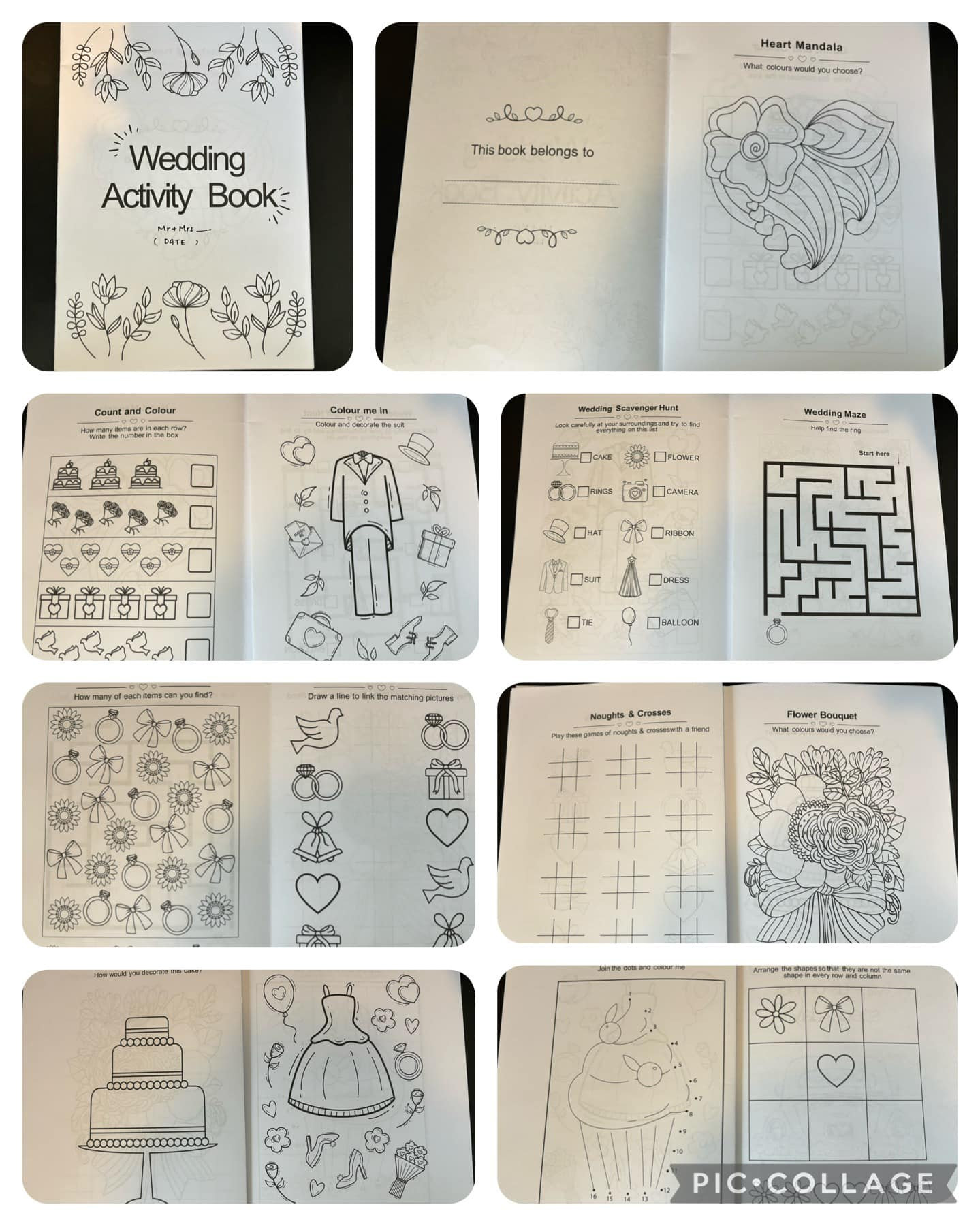 Wedding activity book template pdf file etsy