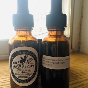 Wild Cherry Bark Glycerite or tincture,  organic, Alcohol free is gentle enough for children