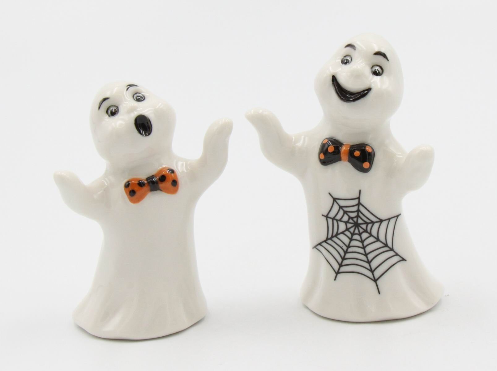 Handpainted ceramic Halloween white ghost salt and pepper Etsy