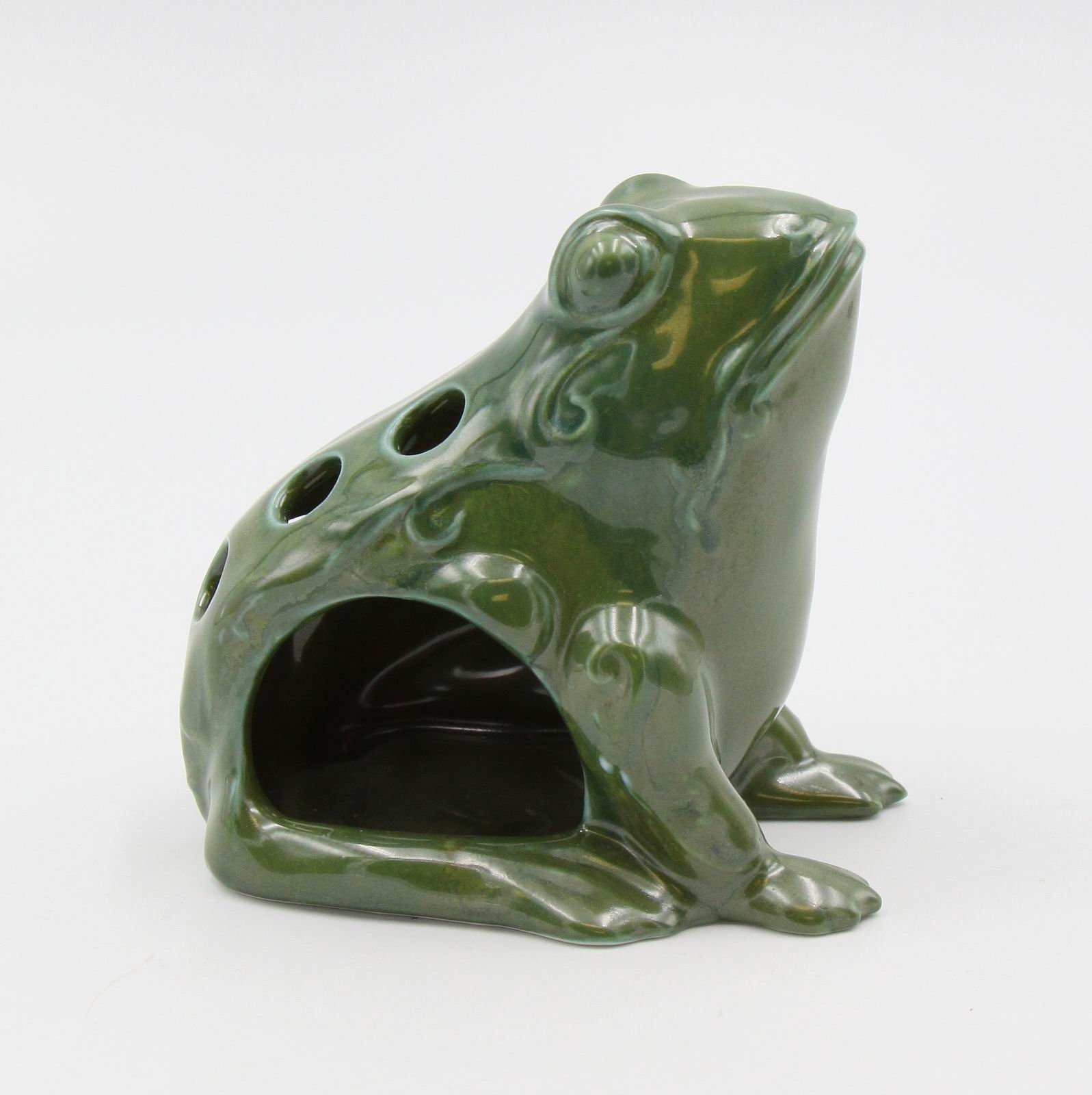 Hand crafted ceramic frog tealight candle holder Etsy