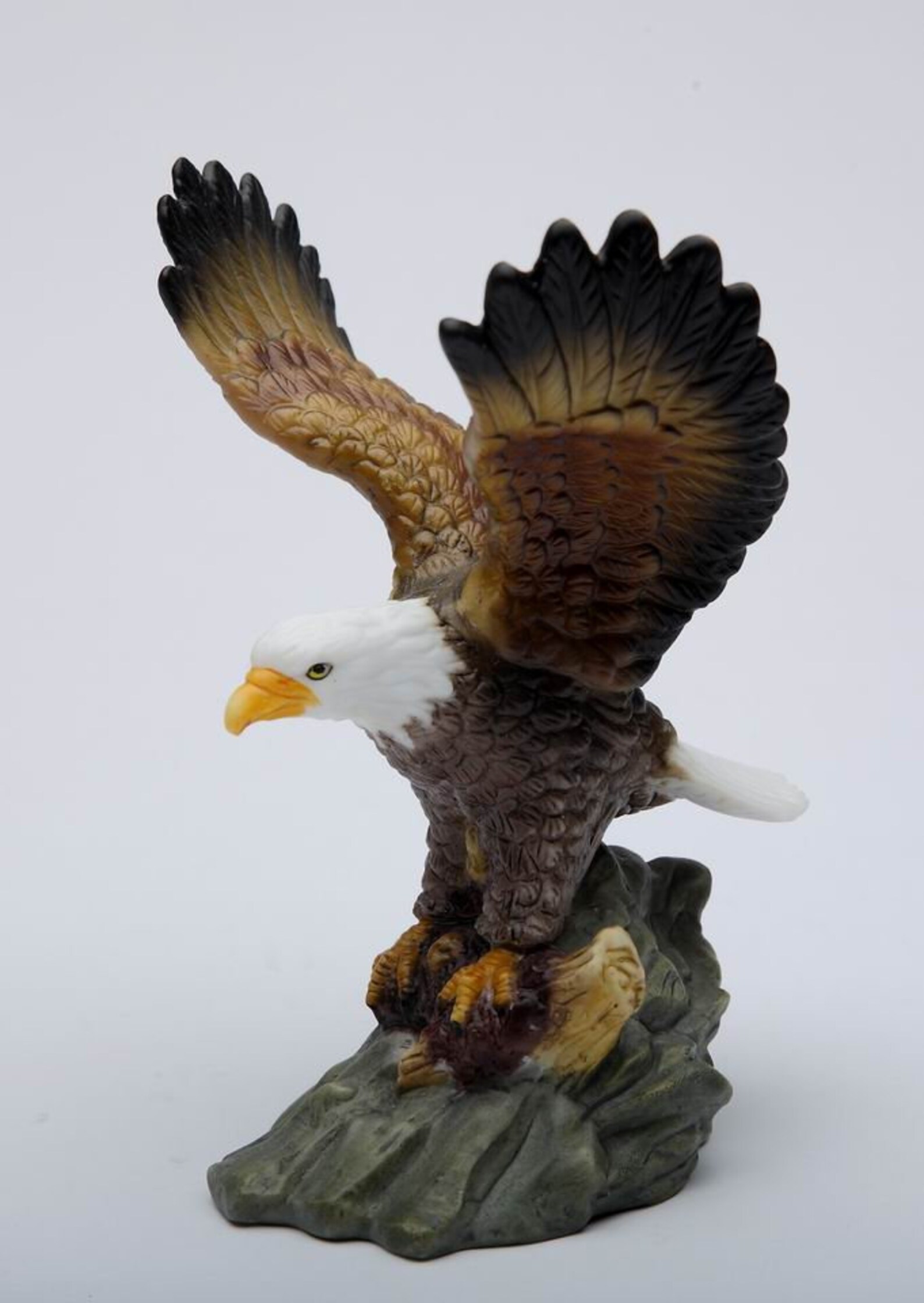 Handpainted porcelain American bald eagle figurines and night Etsy
