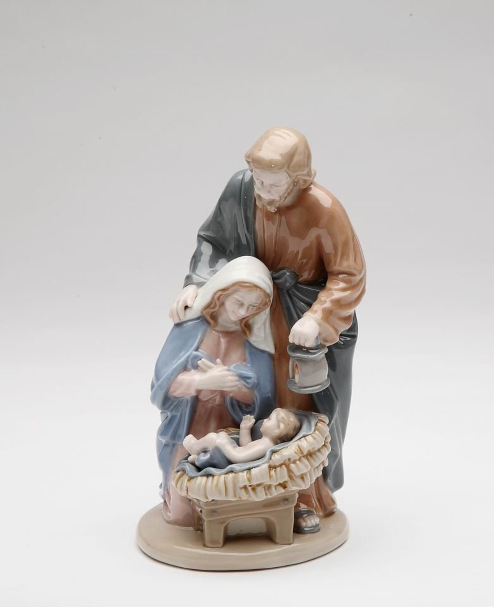 Hand painted porcelain Holy family Nativity scene figurine Etsy