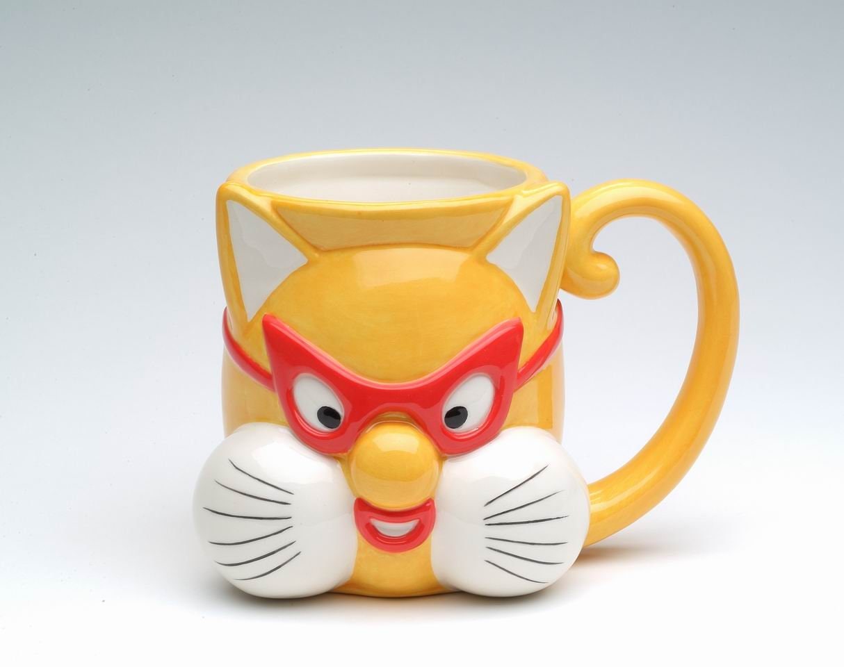 Handpainted ceramic cat themed mugs Etsy