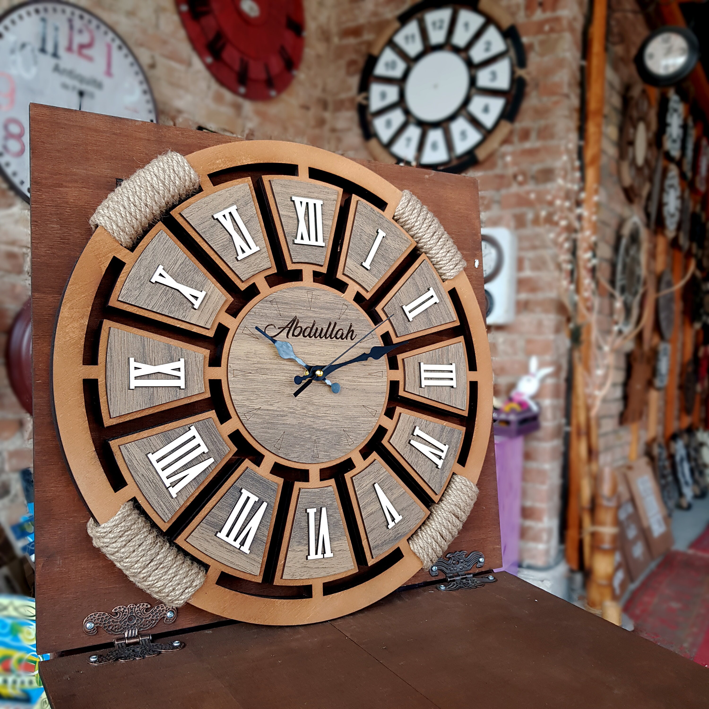 Wall clock mother's day personalized clock wooden Etsy