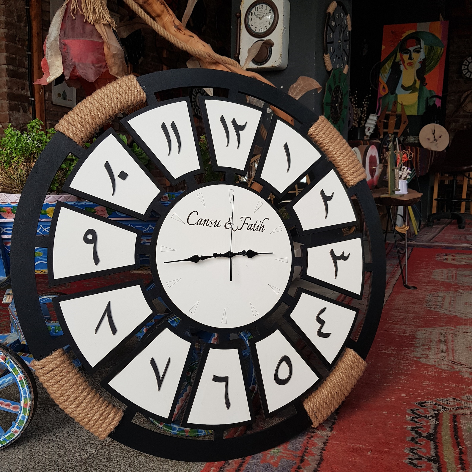 İslamic Wall Clock Arabic Wall Clock Large Wallclock Clock Etsy