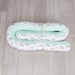 Cotton bed snake - motif rainbow / mint 