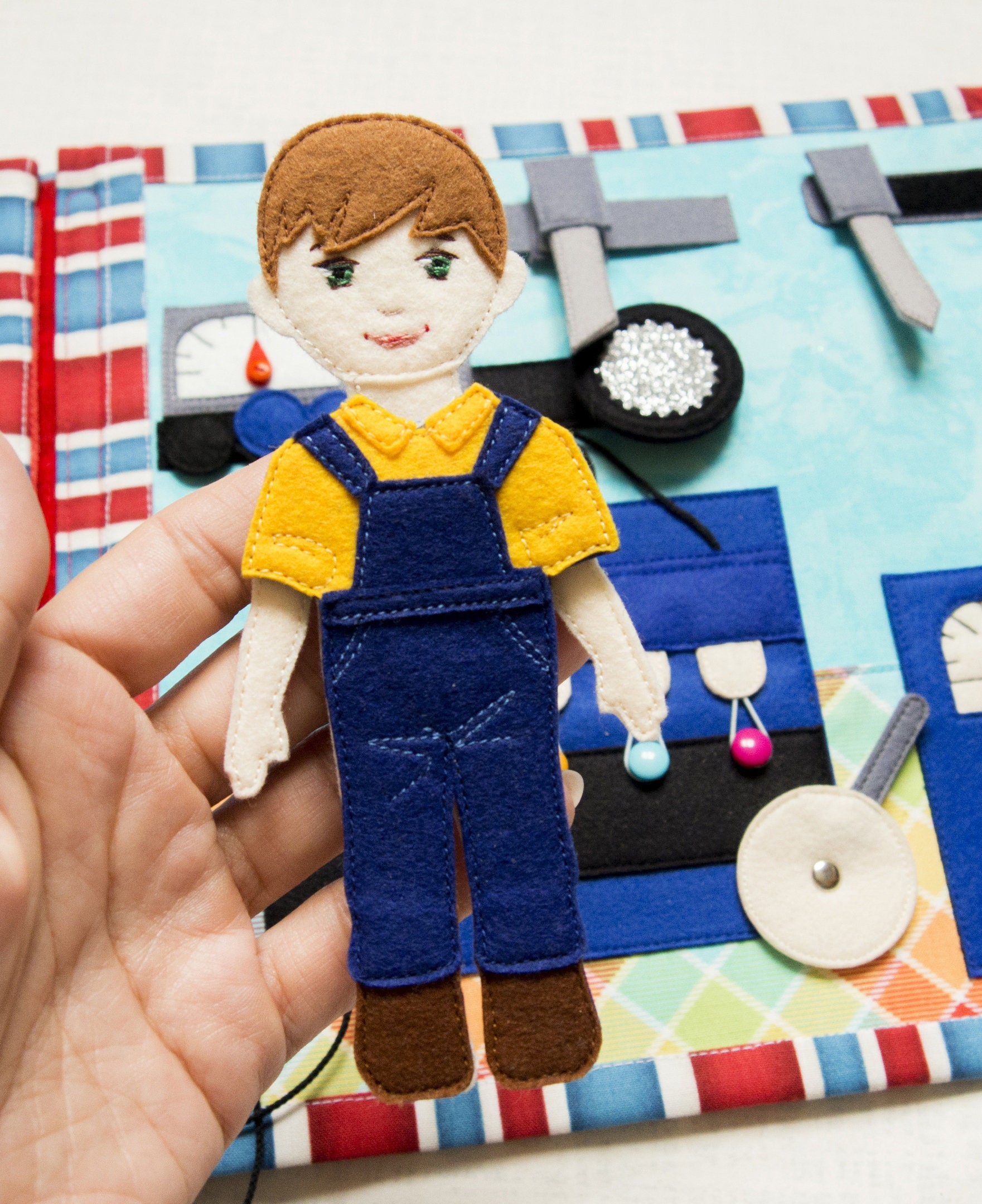 Felt Doll Pattern PDF Sewing Tutorial Play Set Boy and Etsy