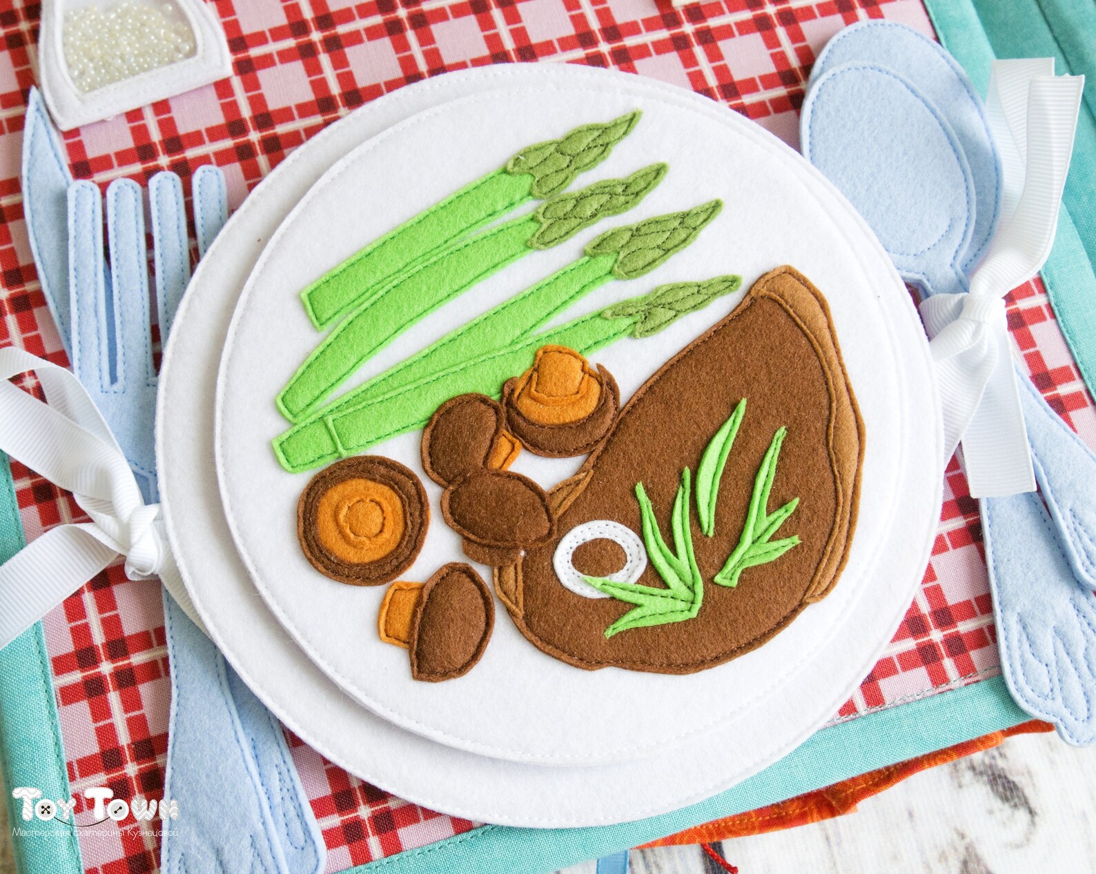PDF Pattern Felt food plates Templates Set Kitchen Pretend | Etsy