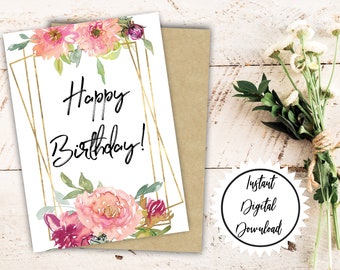 Birthday card printable | Etsy