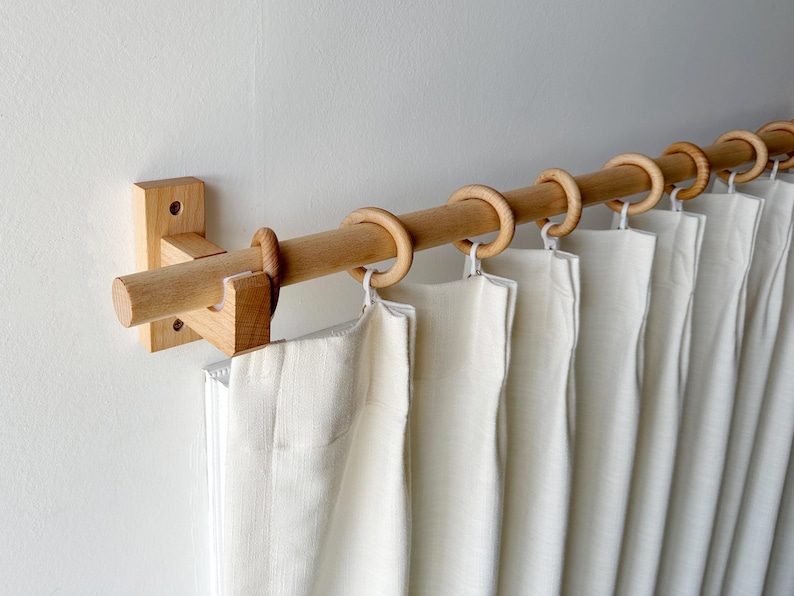 Wooden Curtain Rods,custom Wooden Curtain Rods,unique Square Brackets ...