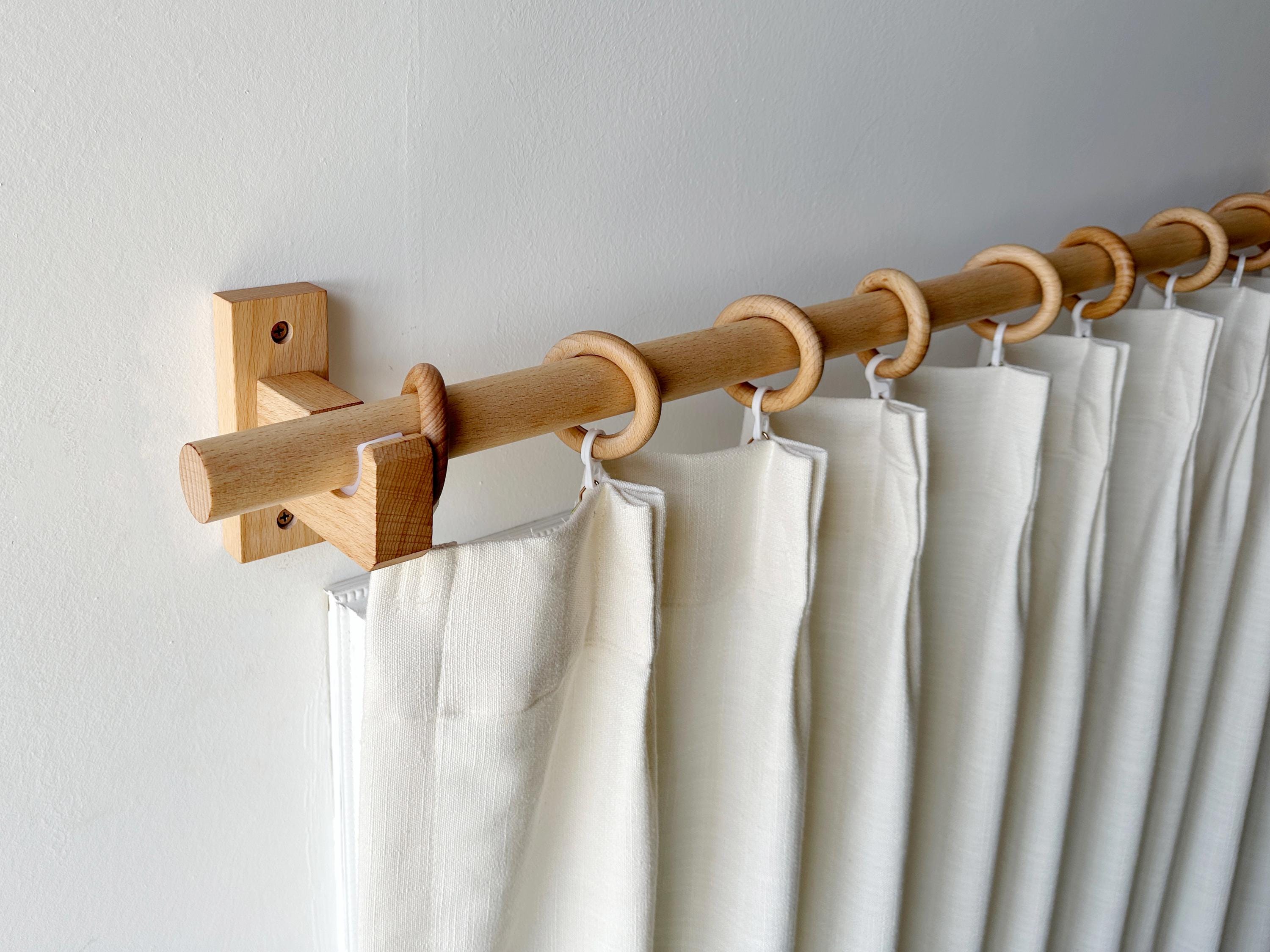 Wooden Curtain Rods,custom Wooden Curtain Rods,unique Square Brackets ...