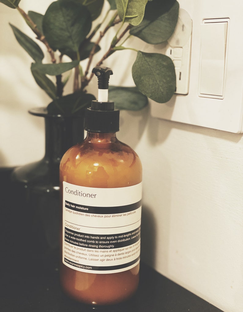 Aesop Inspired // Printable Amber Glass Bottle Label // Etsy