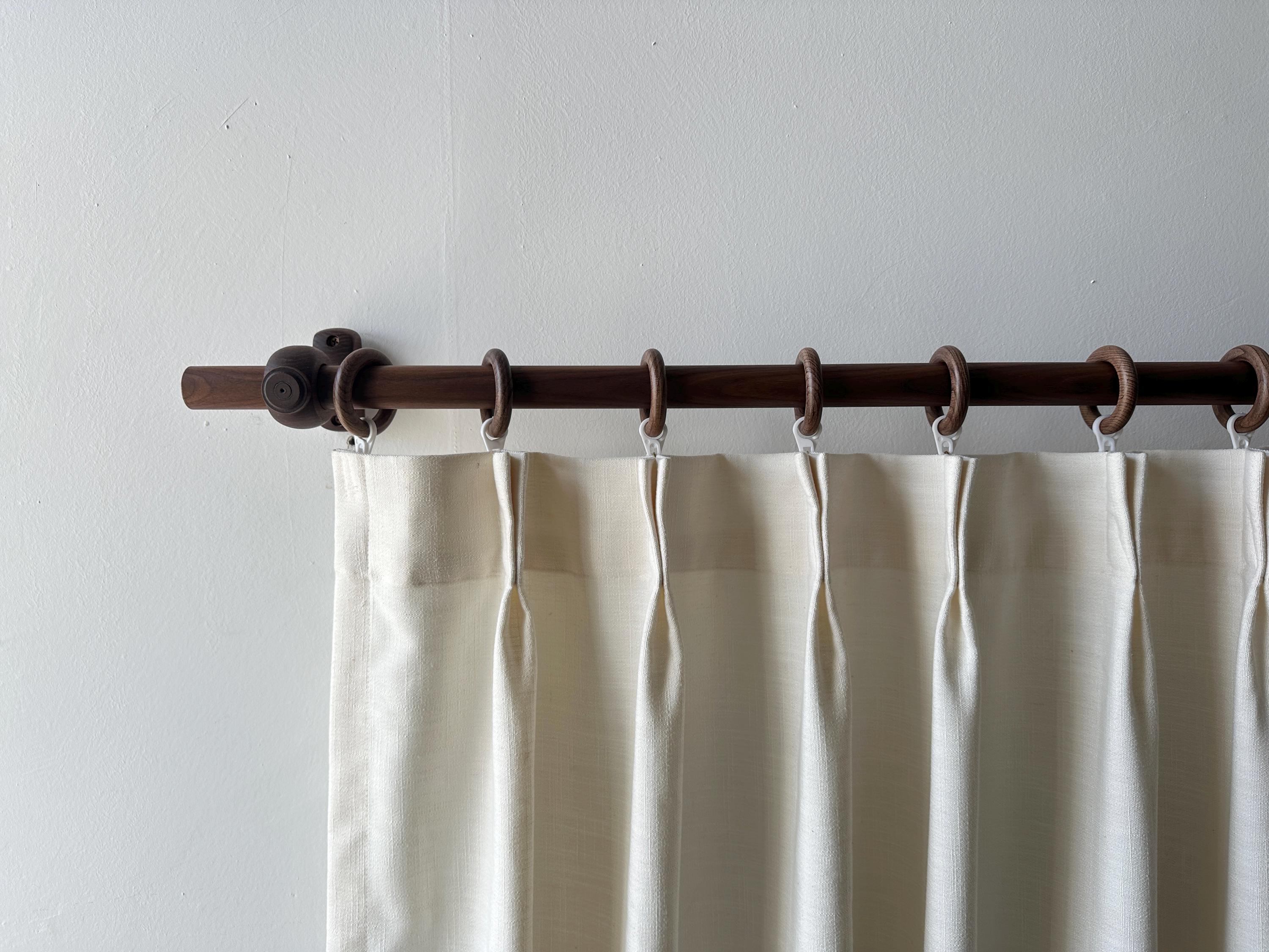 Brown Wooden Curtain Rods,custom Wooden Curtain Rods,unique Round ...