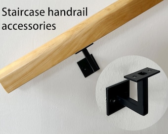 Schwarzmetall-Treppenhandlaufhalterung, benutzerdefinierte Größen , Edelstahl-Treppenhandlaufzubehör, Wandhalterung.