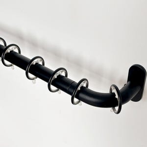 Black curtain rod, curtain rod, custom size, custom curtain rod, home decor, metal rod.