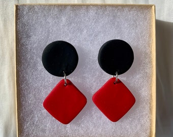 Handmade polymer clay earrings