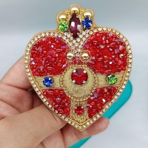 Sailor Moon Cosmic heart,Sailor Moon Pretty Guardian,space heart,handmade Sailor Moon brooch,beaded jewelry,anime,Sailor Moon Brooch Pin