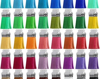 200pcs Leather Keychain Tassels Bulk for Crafts, Keychains Supplies, Acrylic Keychain Blanks, Charms, Earrings, Bracelets and Jewelry Making
