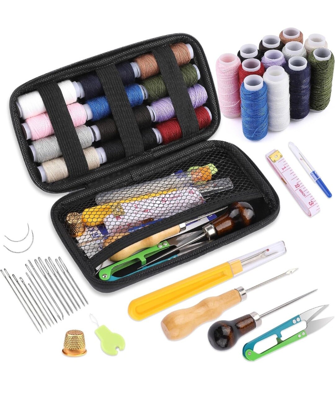 Marcoon Sewing Kit, Zipper Portable Mini Sewing Kits for Adults, Kids,  Traveler, Beginner, Emergency, Family Repair, Sewing Supplies