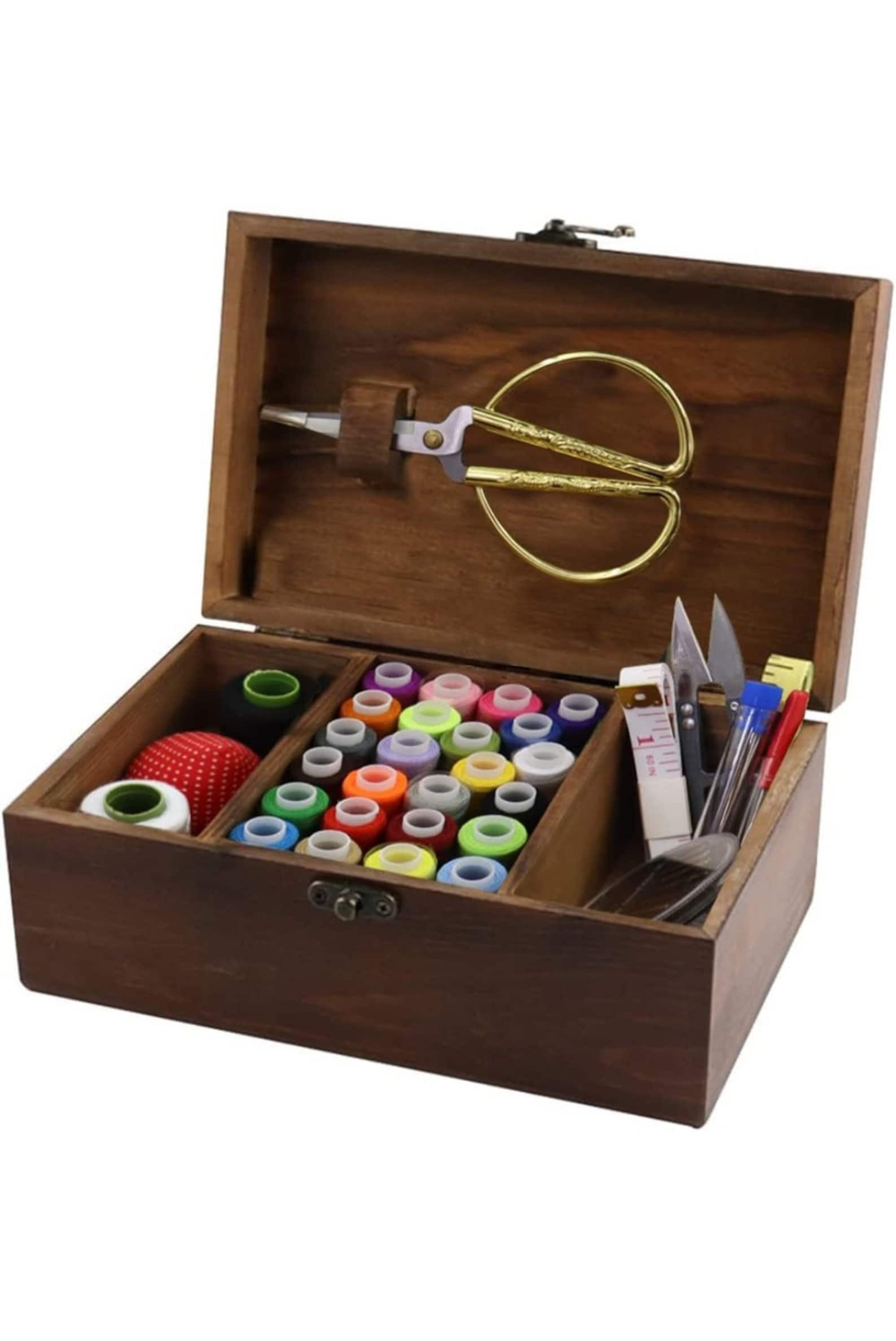 10+ Sewing Kit Box Sewing Kit Set,wooden Sewing Kit Box - Etsy