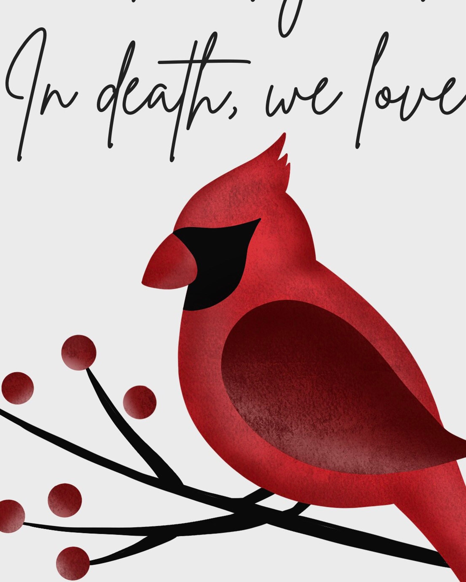 PRINTABLE Cardinal Memorial Quote Wall Art Gallery Wall | Etsy