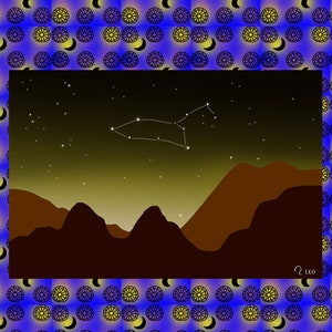 Lion/ carte astrologique