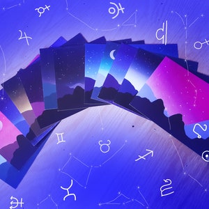 Astro/ lot des 12 cartes du zodiac