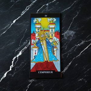 Carte de tarot "L'empereur" et "Roi d'épées"