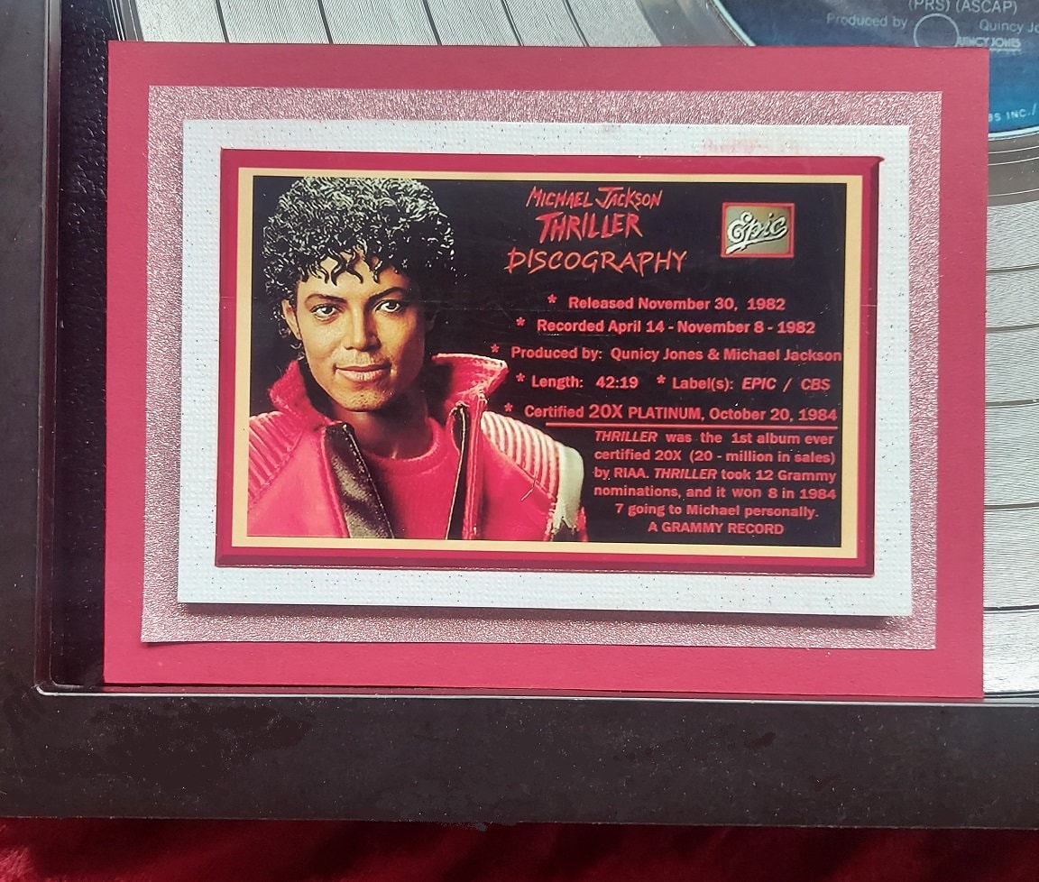 Michael Jackson Thriller ポスター 額装 MICHAEL JACKSON - Thriller W-framed MJ Photo & Coa - Etsy