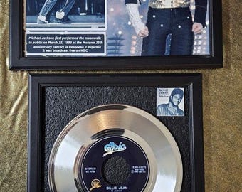 Michael Jackson - Premio Billie Jean + foto enmarcada del Moonwalk